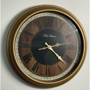 Vintage NEW HAVEN wall clock round 16”